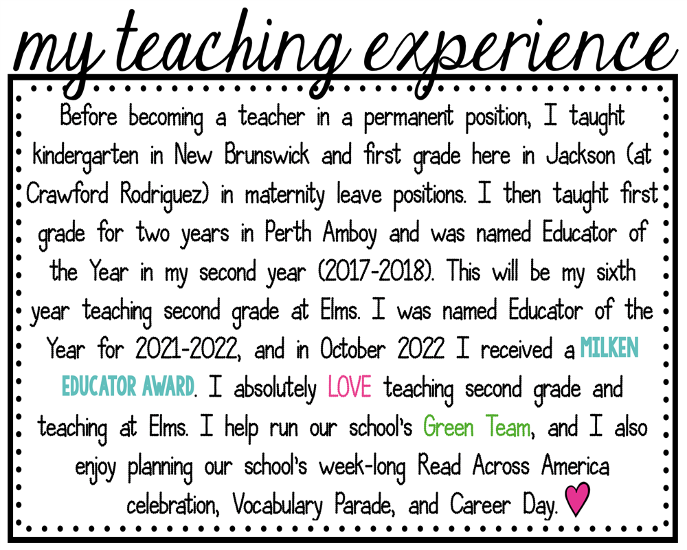 My Teaching Experience